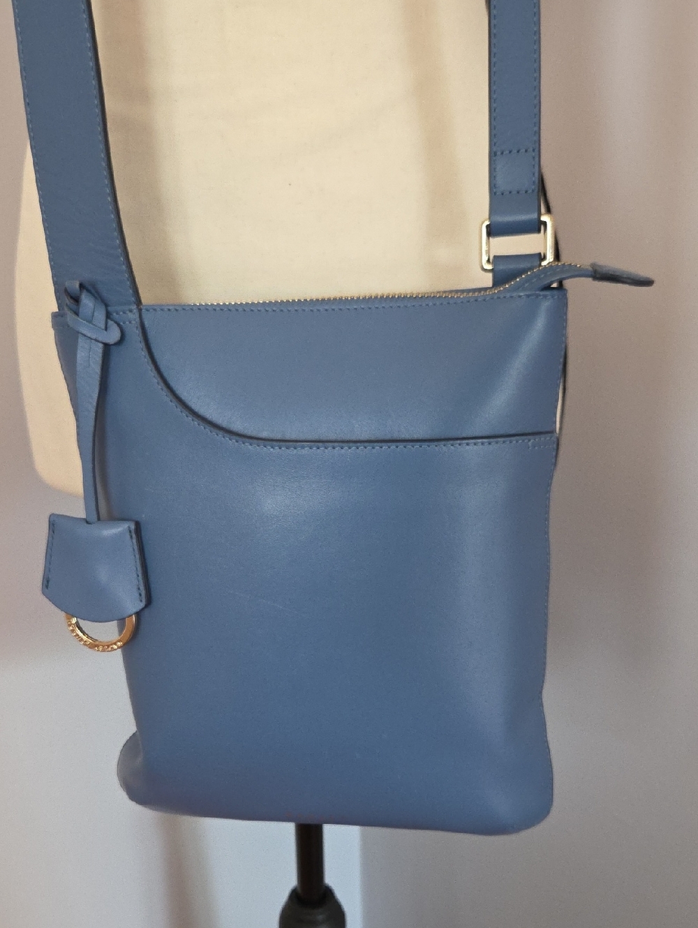 RADLEY LONDON Dusty Blue Leather Crossbody Bag